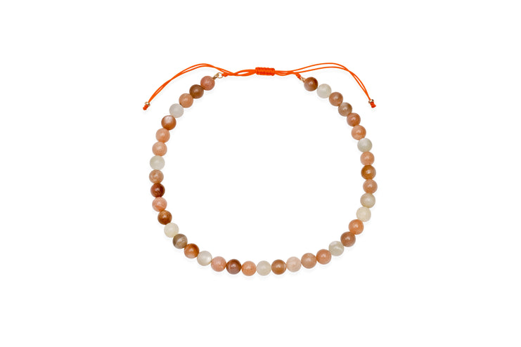 Large Moonstone Beaded Necklace