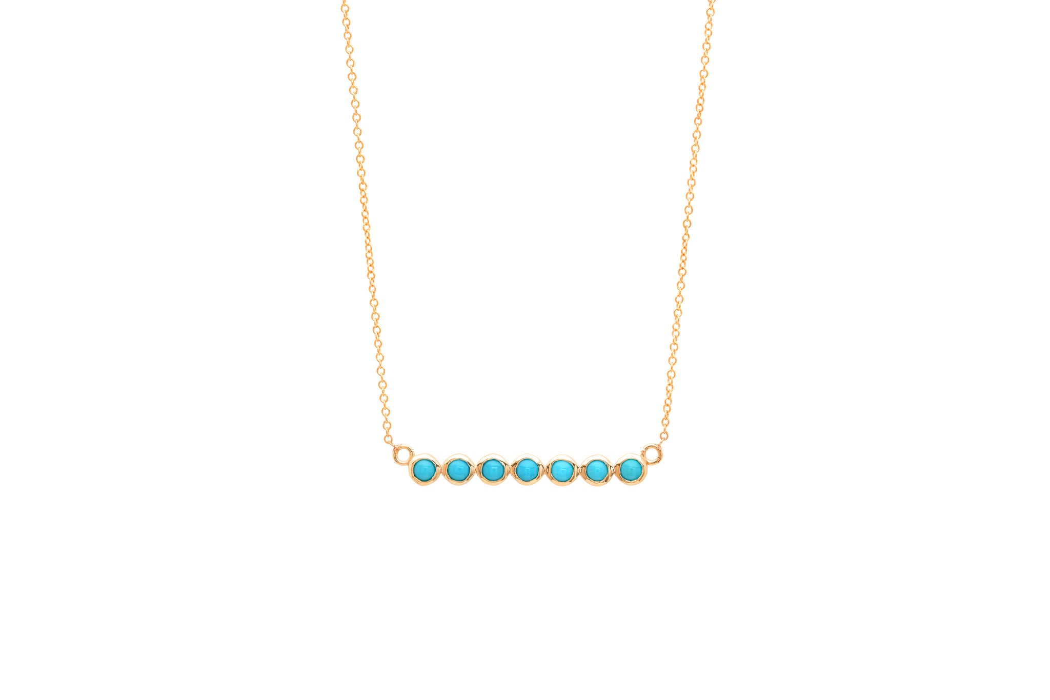 7 Turquoise Bar Necklace
