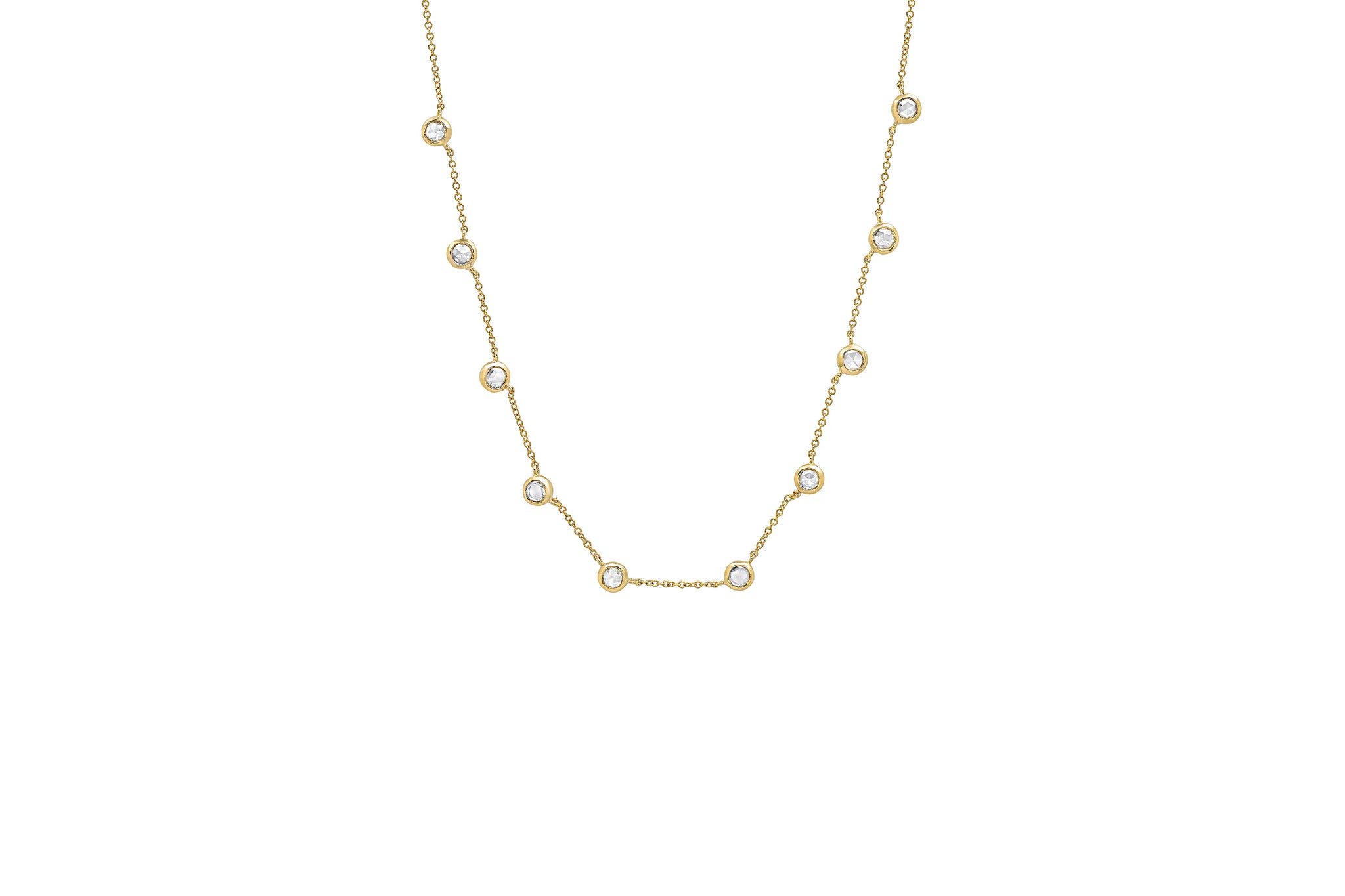 10 Diamond Bezel Necklace