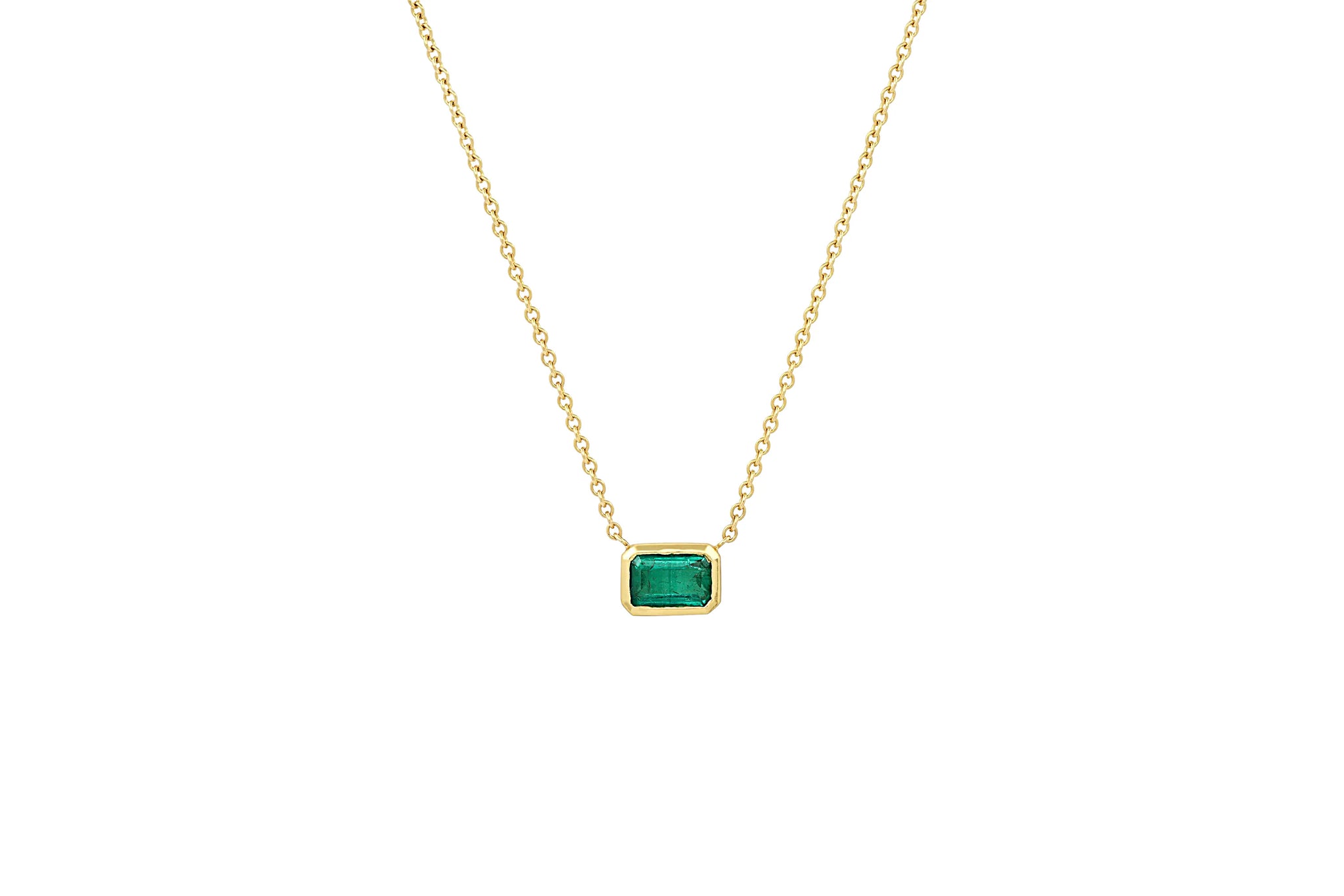 Emerald Framed Necklace