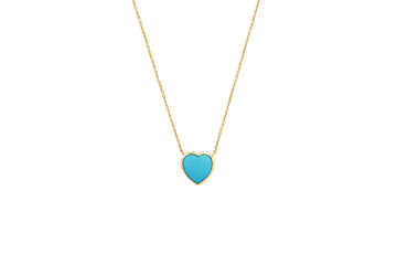 Turquoise Framed Heart Necklace