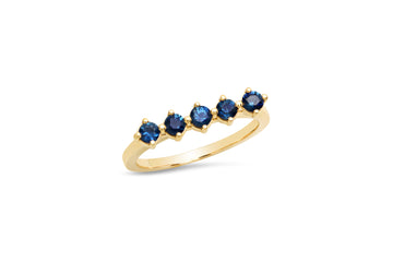 5 Sapphire Punch Ring