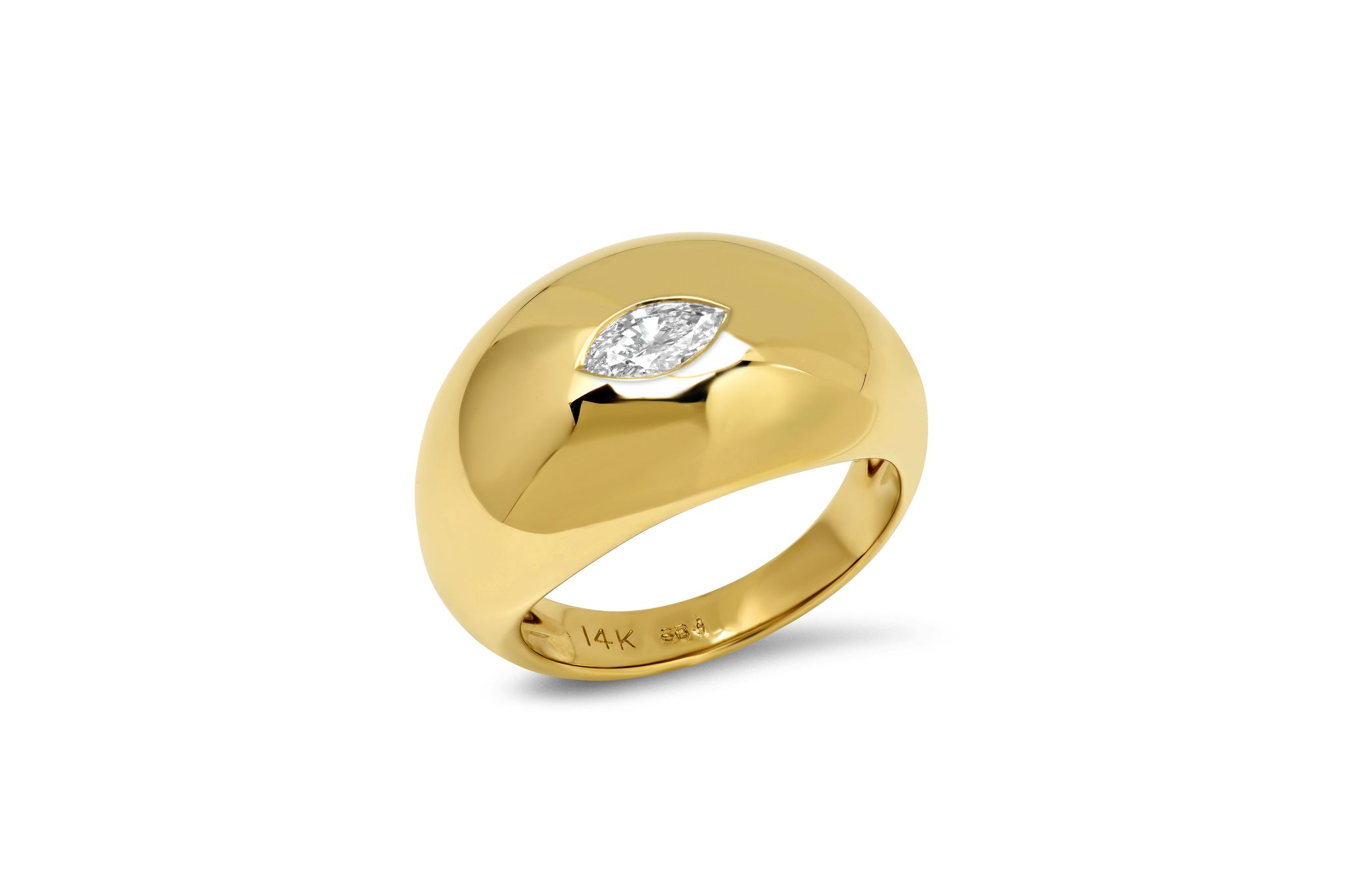 Marquise Domed Ring