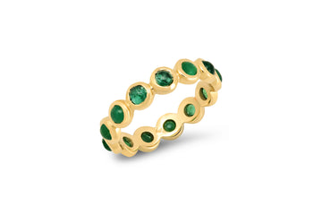 Small Emerald Stone Eternity Ring