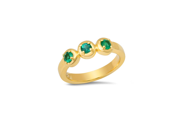 3 Emerald Cloud Ring