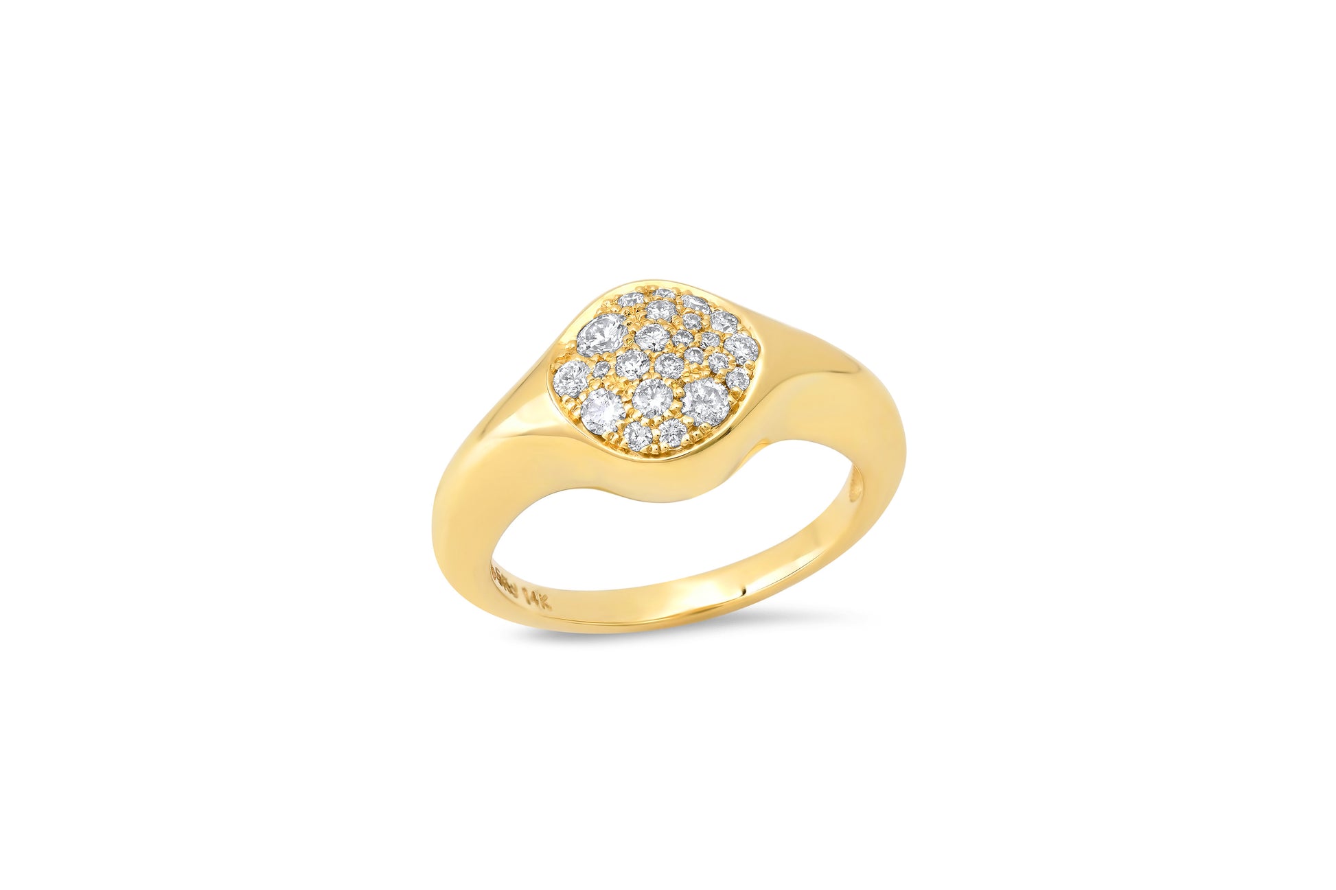 Diamond Nest Signet Ring