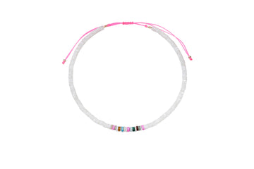 Pearl and Multi Color Gemstone Beaded Necklace