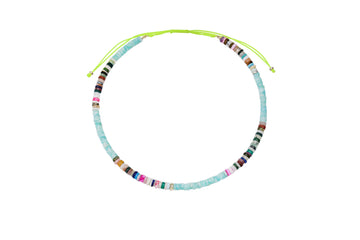Amazonite and Multi Color Gemstone Beaded Necklace