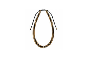 8mm Titanium Pyrite and 14k Gold and Diamond Beaded Necklace