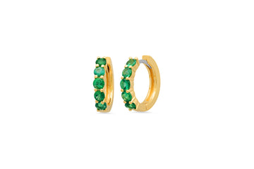 5 Emerald Huggie Earrings
