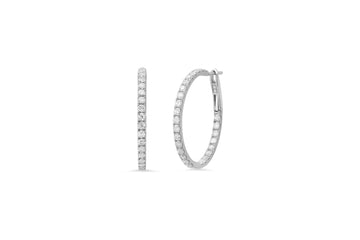 3/4" Full Cut Diamond Hoop Earrings (Copy)