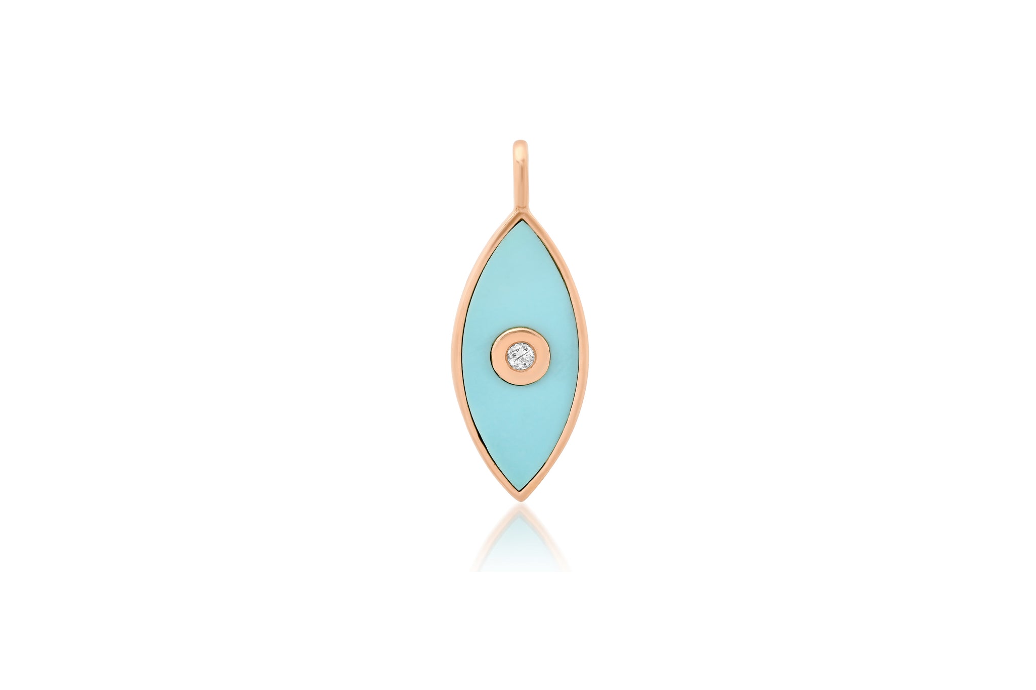 Turquoise Evil Eye Charm with Diamond