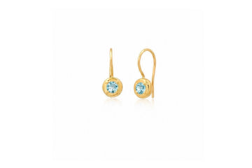Aquamarine Cloud Drop Earrings