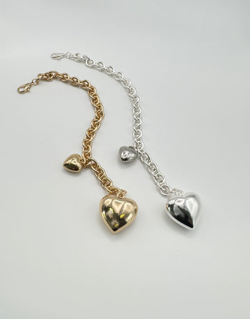 Double Heart Bag Bracelet