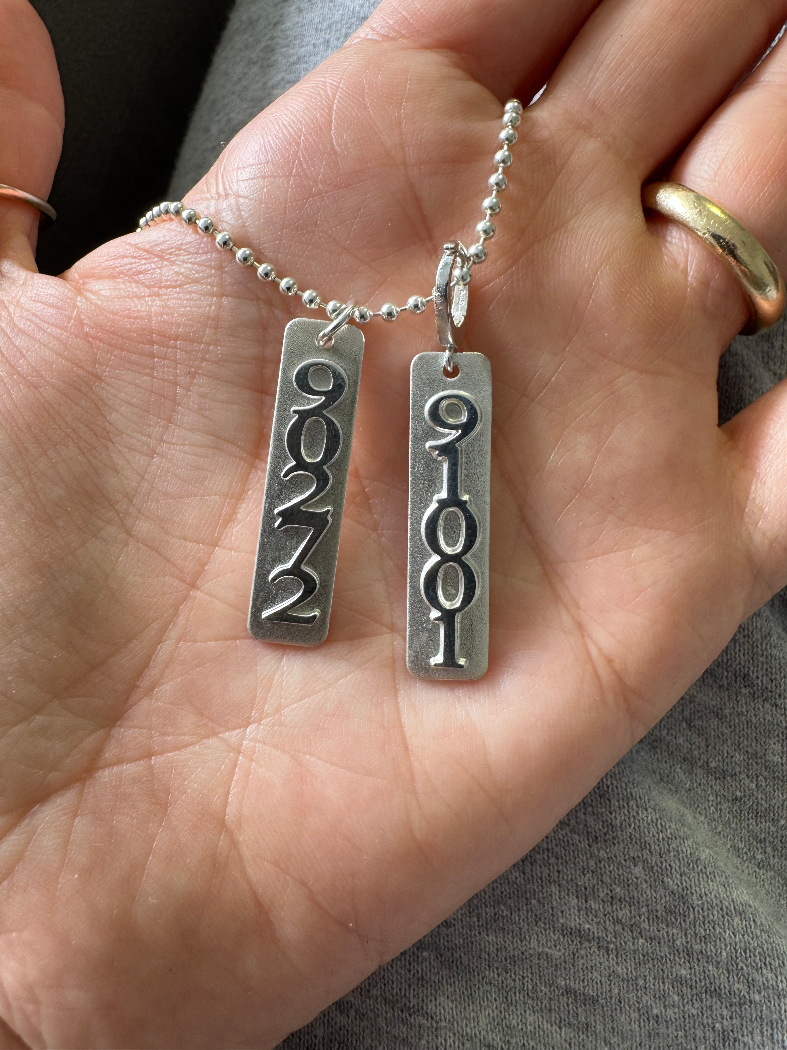 SRJ X Baby2Baby Zip Code Pendant Necklace