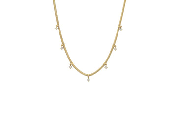Floating Diamond Drop Necklace