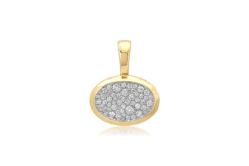 The Large Oval Multi Pave Charm