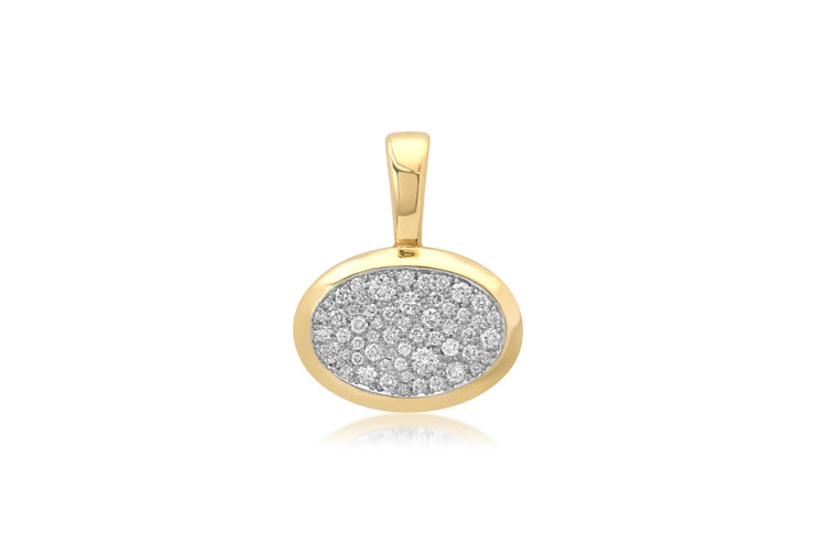The Large Oval Multi Pave Charm