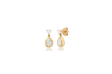 The Pear Diamond Cloud Dangle Earrings