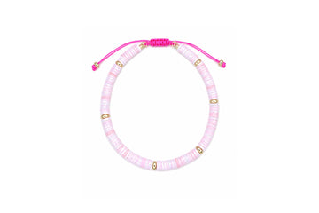 Conch Shell and 14k Gold Beaded Anklet
