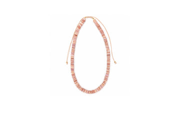 Pink Shell Heishi Beaded Necklace