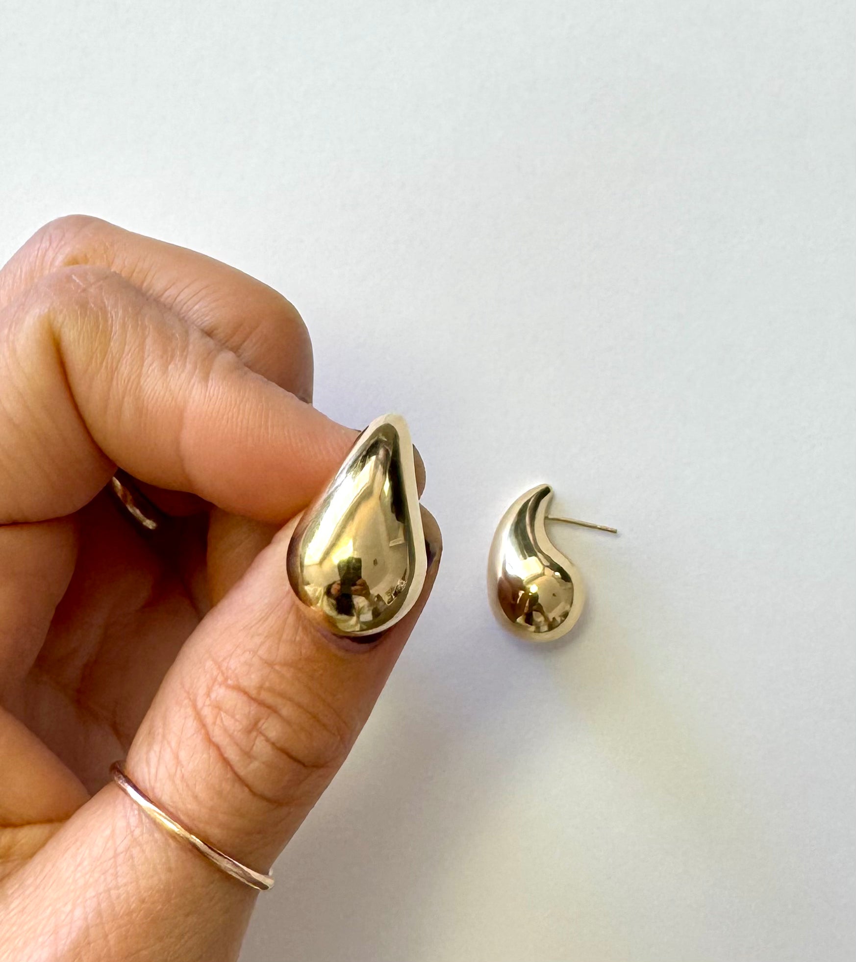 Teardrop Stud Earrings