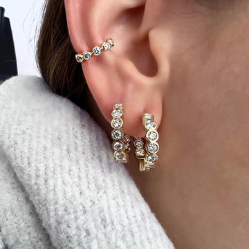 Bezel Diamond Ear Cuff