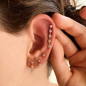5 Diamond Dangle Earrings