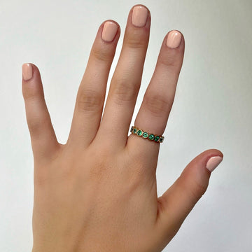Bezel Emerald Ring