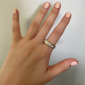 French-Cut Diamond Ring