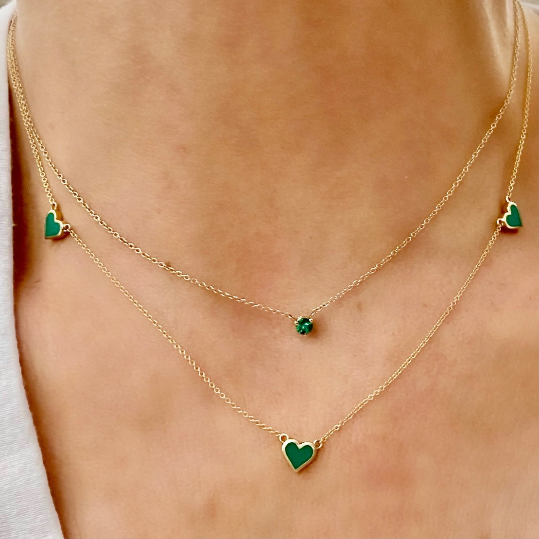 14K Rose Gold Blue Sapphire and Emerald Cut Pendant | John Thomas Jewelers