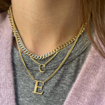 Lowercase Roman Times Initial Necklace