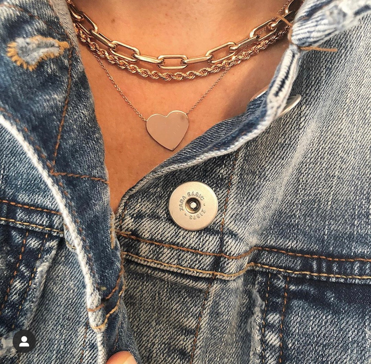MS X SRJ Medium Heart Necklace