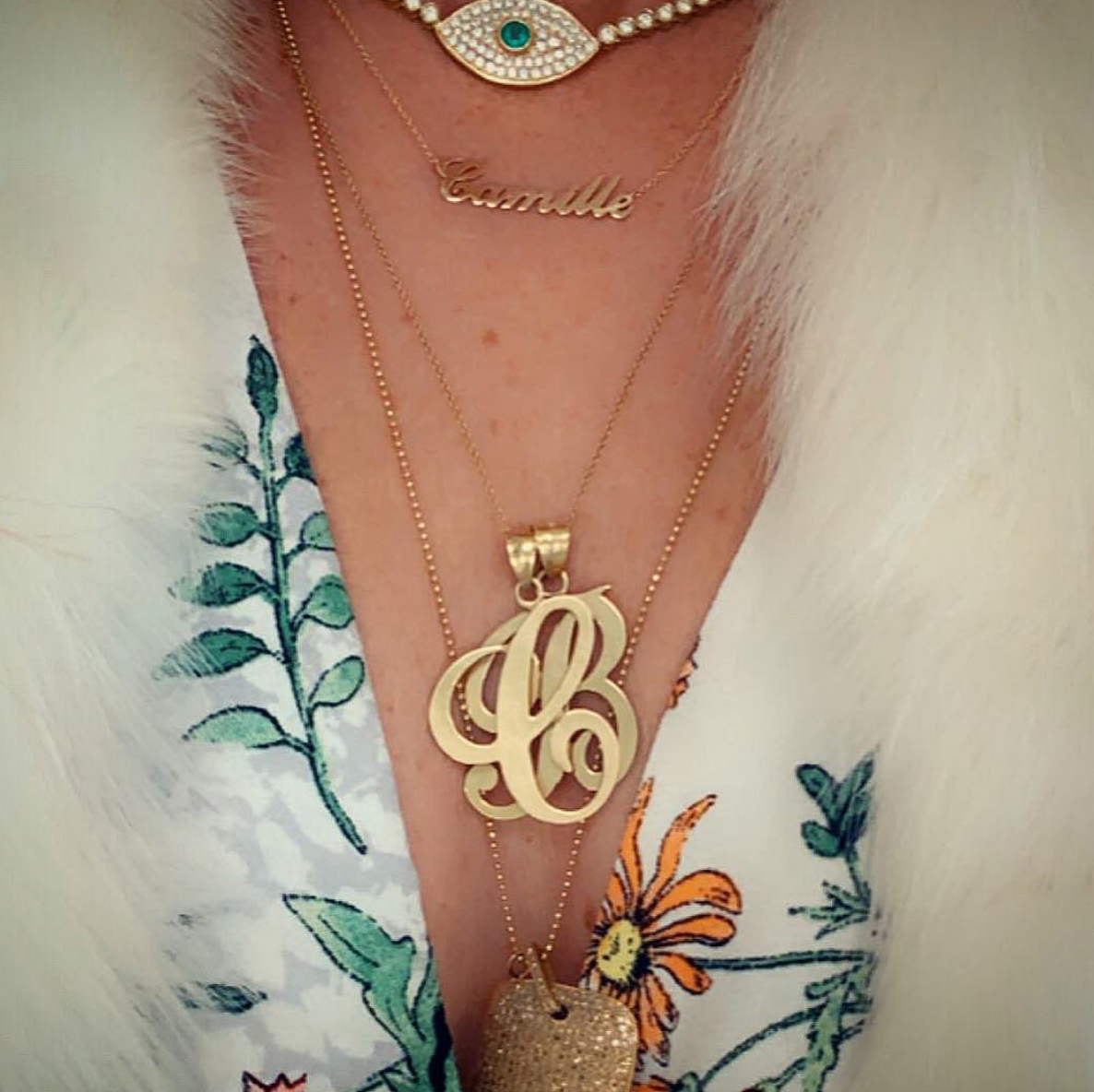 Large 2025 nameplate necklace