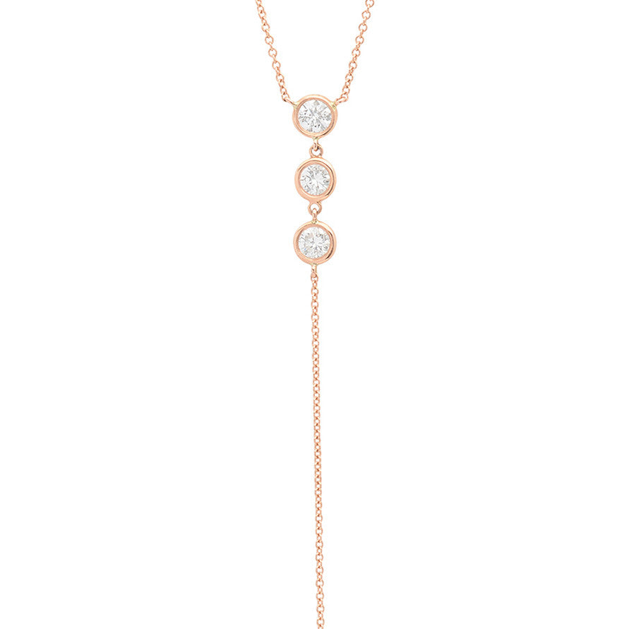 14KT Gold & Diamond Lariat Necklace | XIV Karats LTD